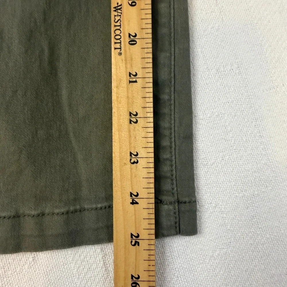 1822 Denim Womens Olive Green Utility Straight Leg Patch Pocket Pants Size 10